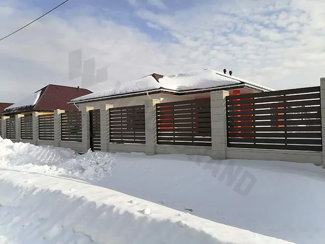 Горизонтальный забор из ДПК